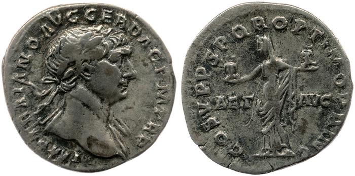RIC II Trajan 91, реверс, bm