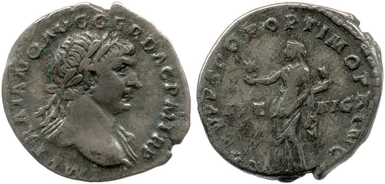 RIC II Trajan 91, аверс, bm