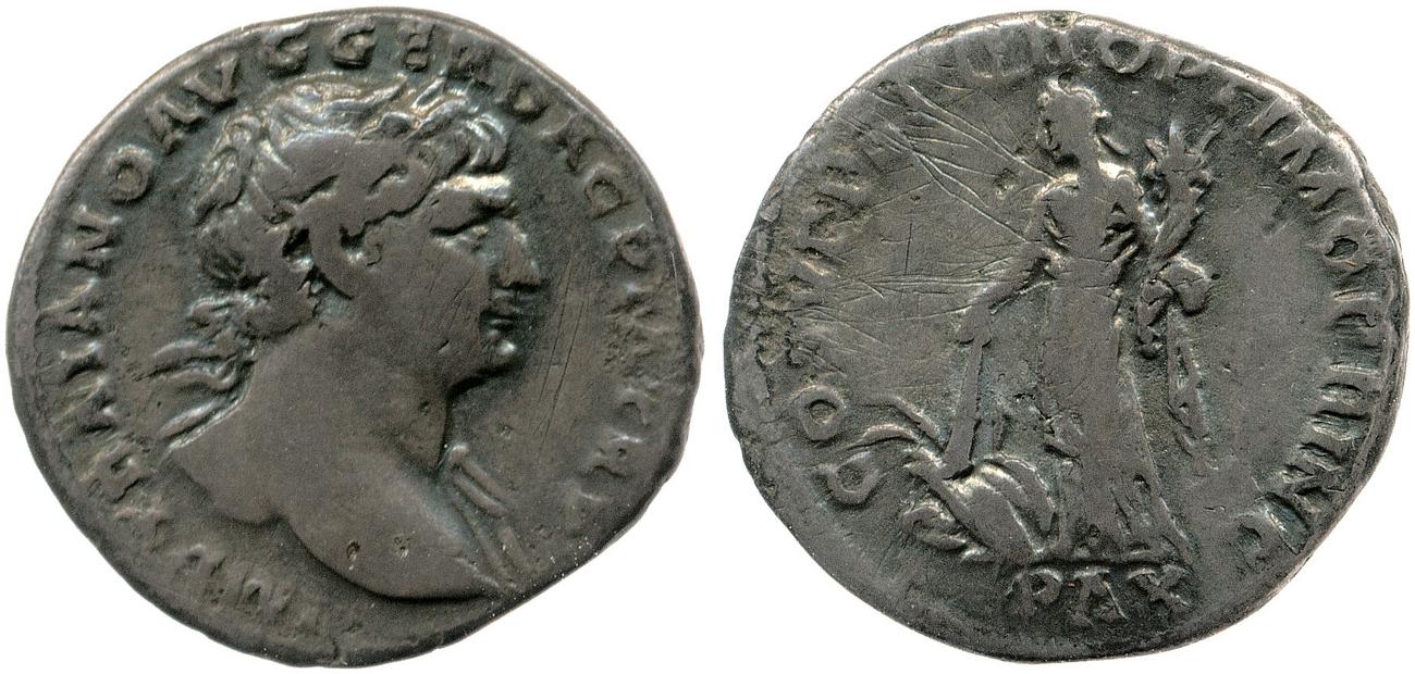 RIC II Trajan 102, obverse, bm