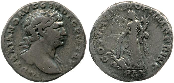 RIC II Trajan 102, reverse, bm