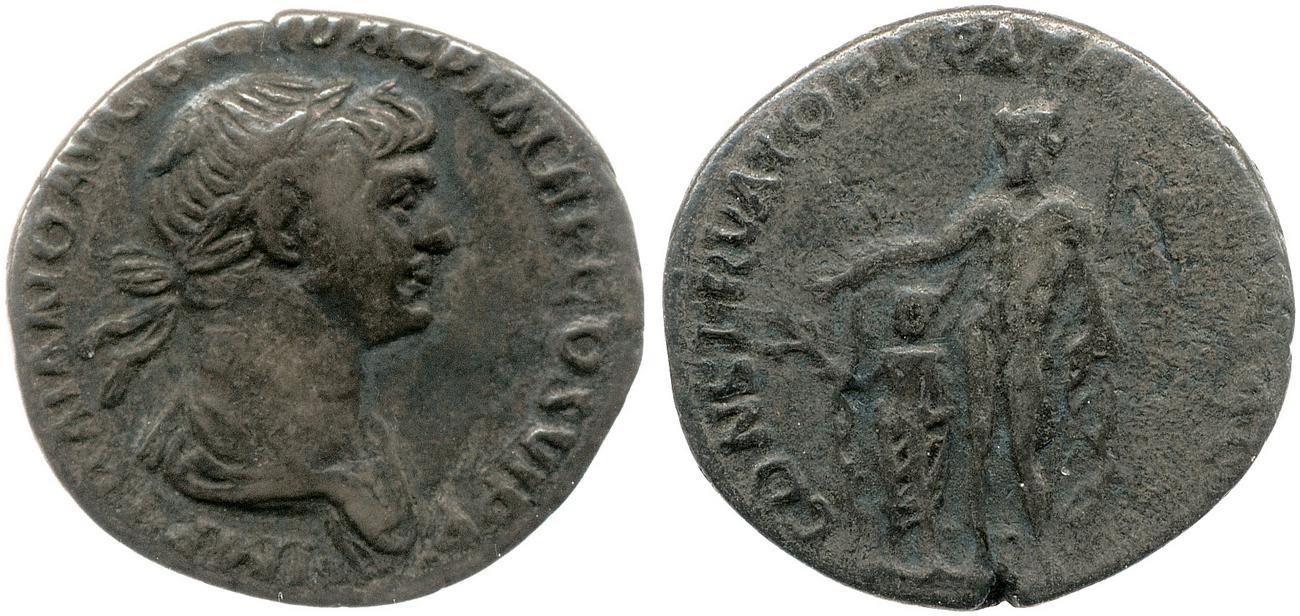 RIC II Trajan 249, аверс, bm