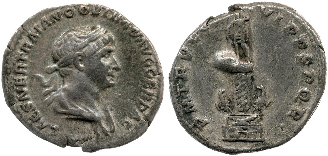 RIC II Trajan 356, аверс, bm