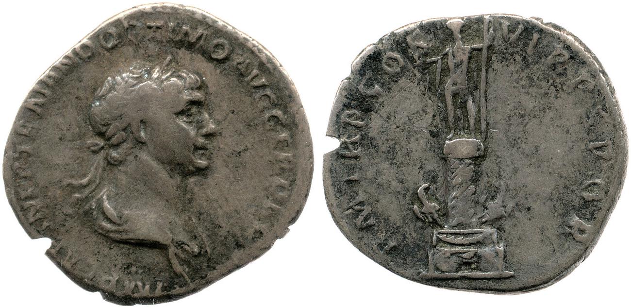 RIC II Trajan 356, аверс, bm