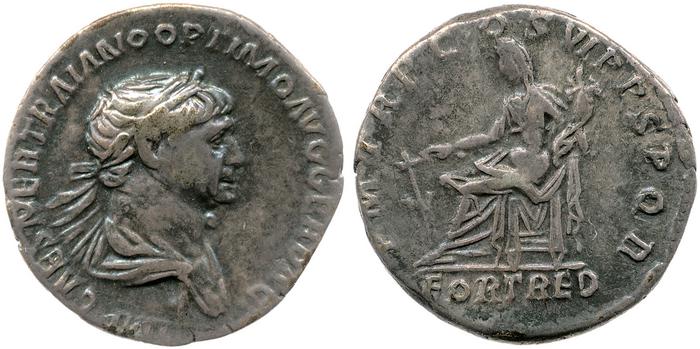 RIC II Trajan 318, реверс, bm
