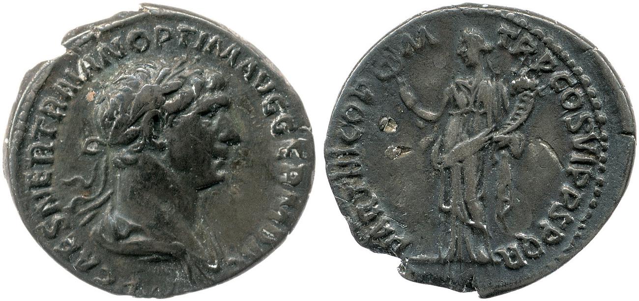 RIC II Trajan 332, аверс, bm
