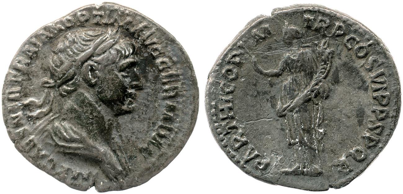 RIC II Trajan 332, аверс, bm