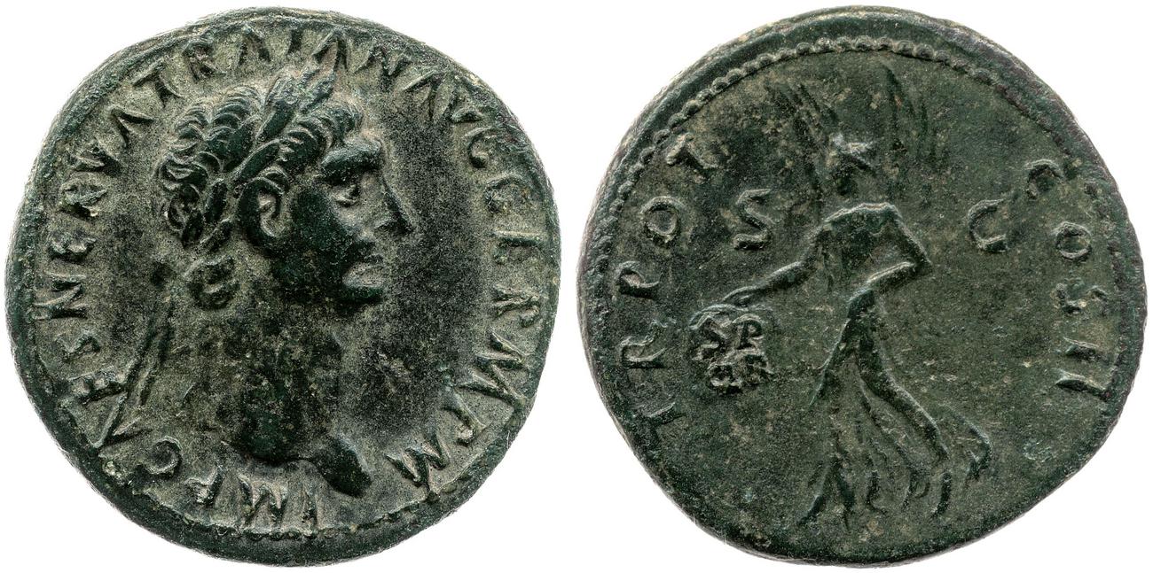 RIC II Trajan 395, аверс, bm
