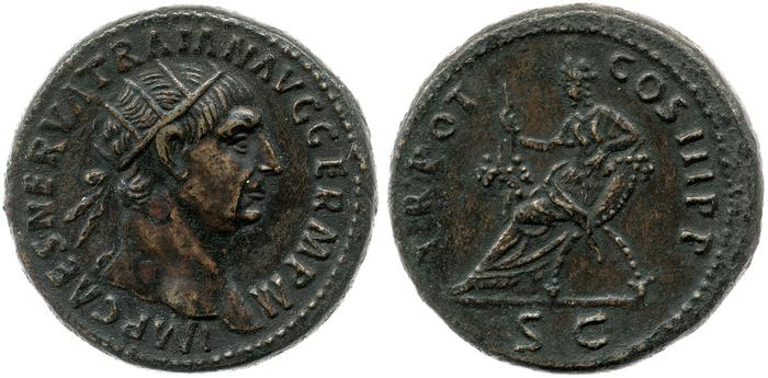RIC II Trajan 411, реверс, bm