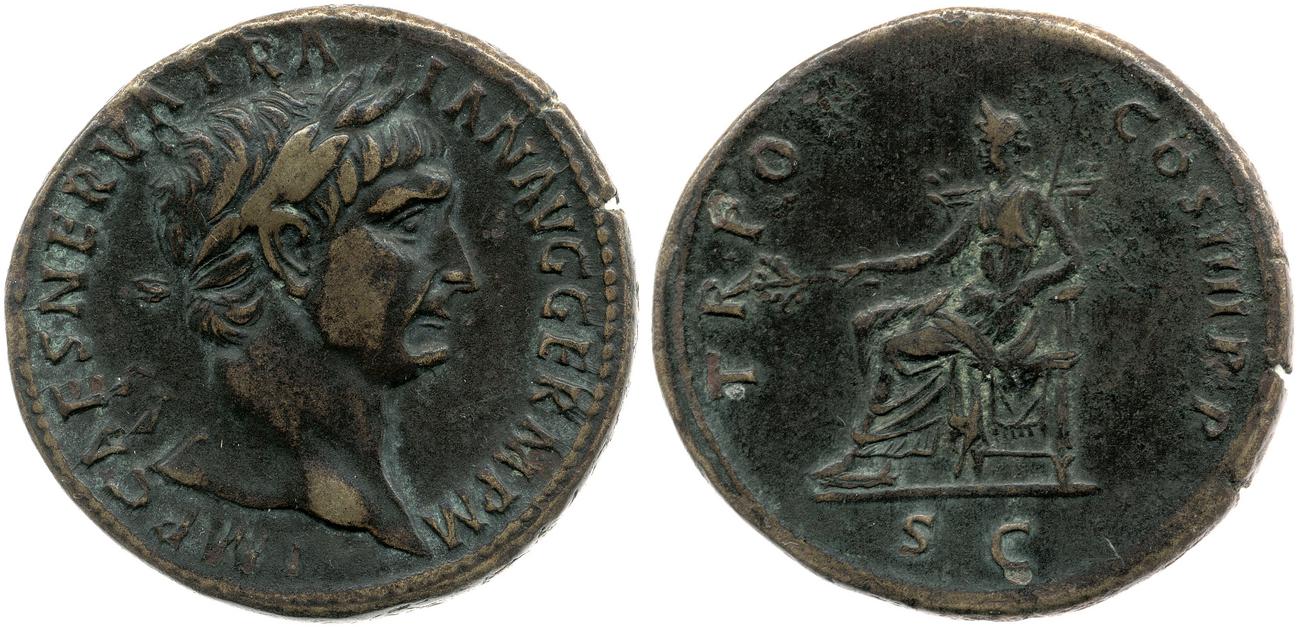 RIC II Trajan 432, аверс, bm
