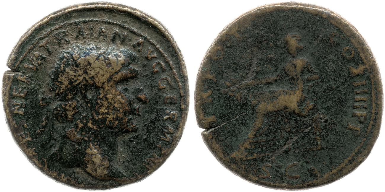RIC II Trajan 432, аверс, bm
