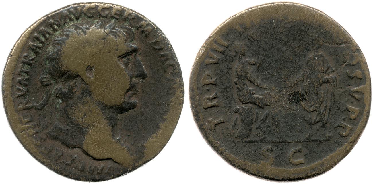 RIC II Trajan 451, аверс, bm