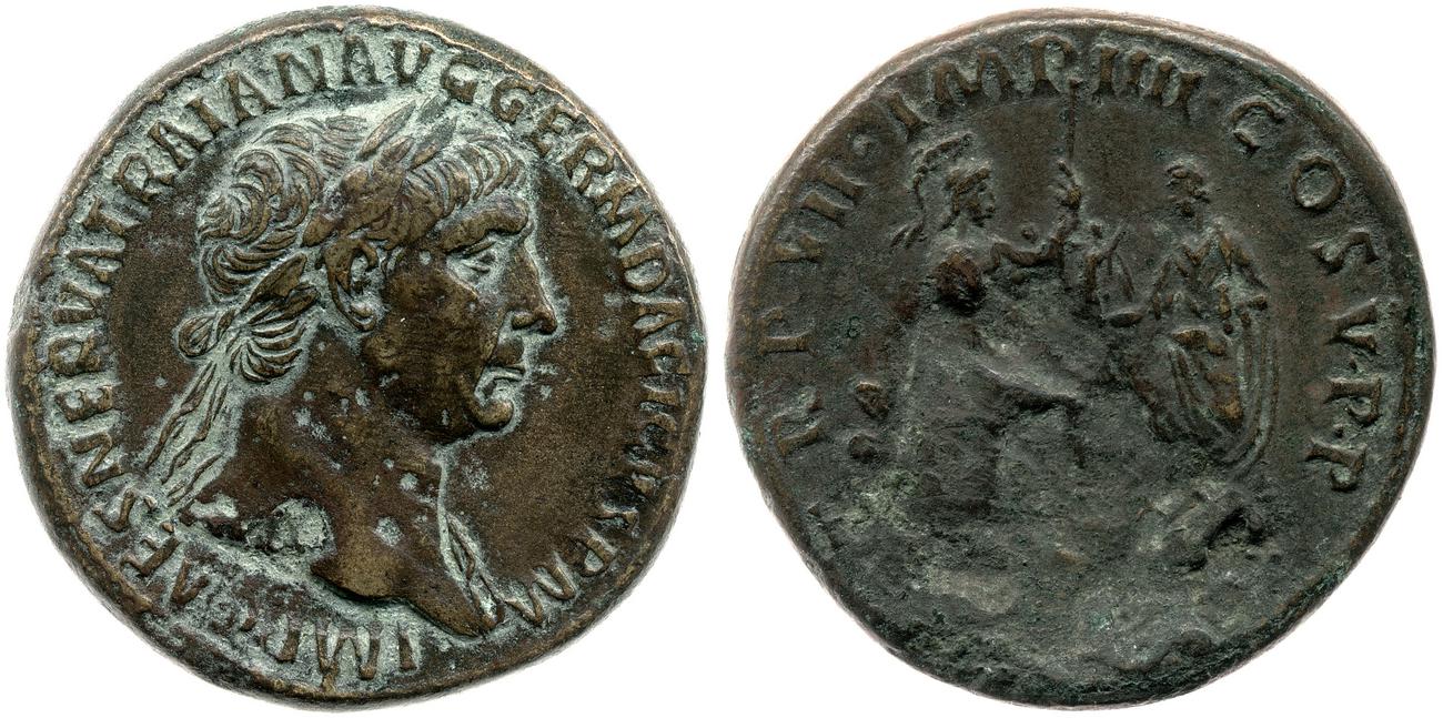RIC II Trajan 451, аверс, bm