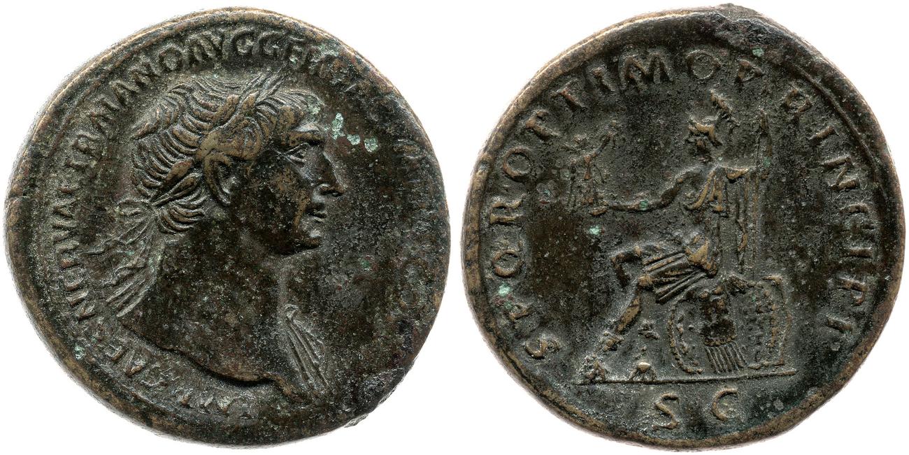 RIC II Trajan 489, аверс, bm