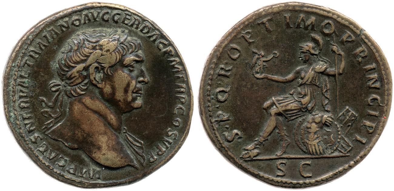 RIC II Trajan 489, аверс, bm