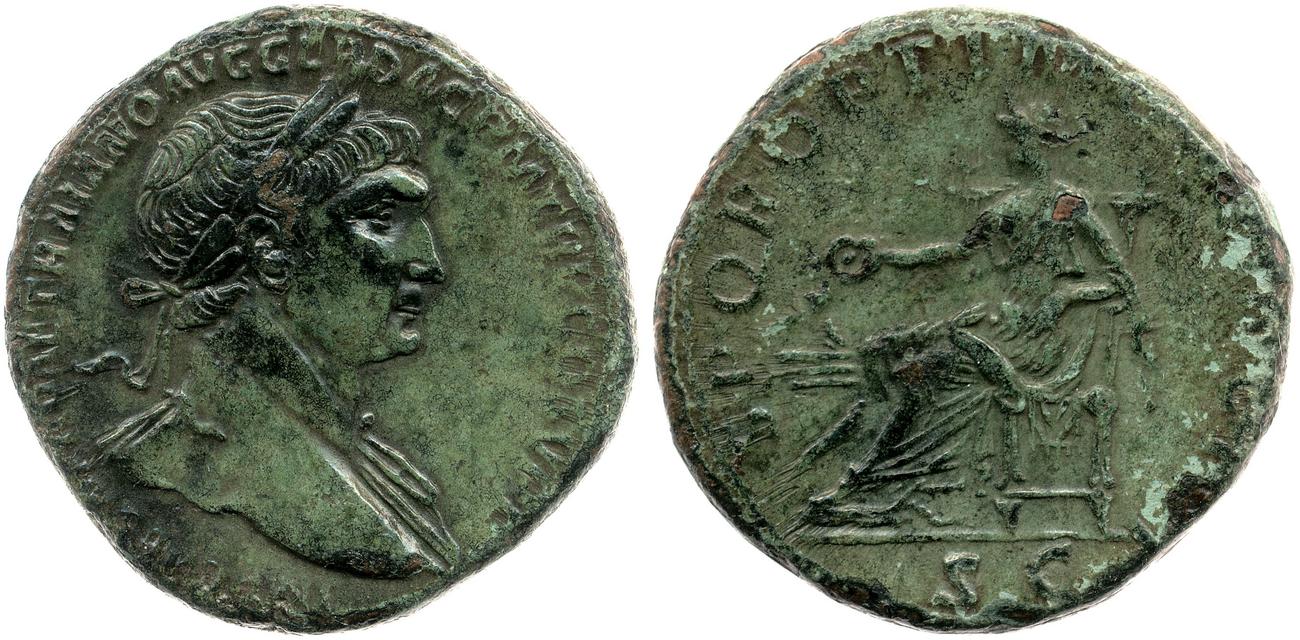 RIC II Trajan 515, аверс, bm