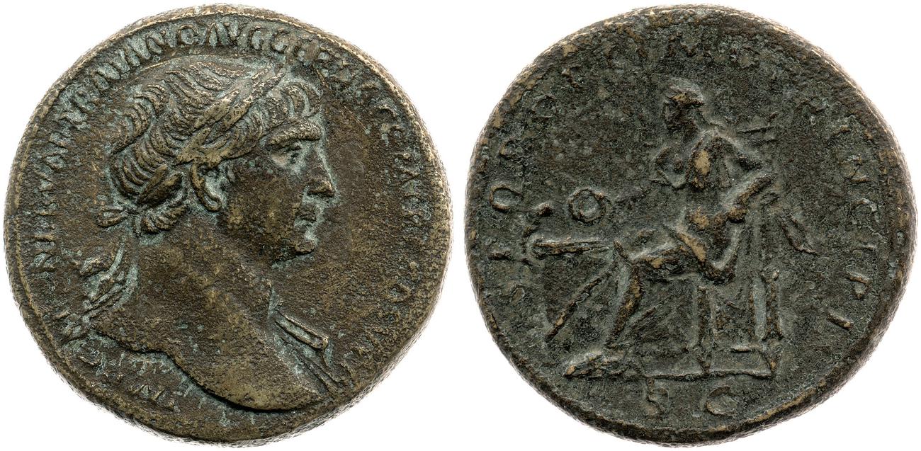 RIC II Trajan 515, аверс, bm