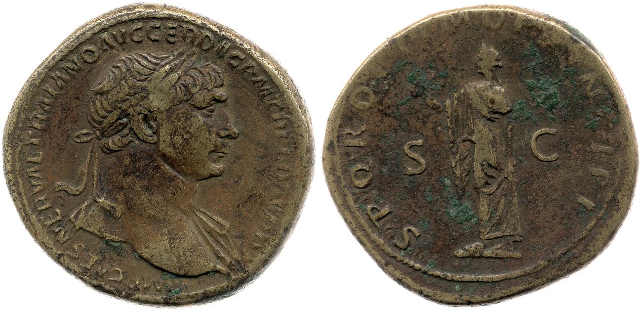 RIC II Trajan 519, аверс, bm