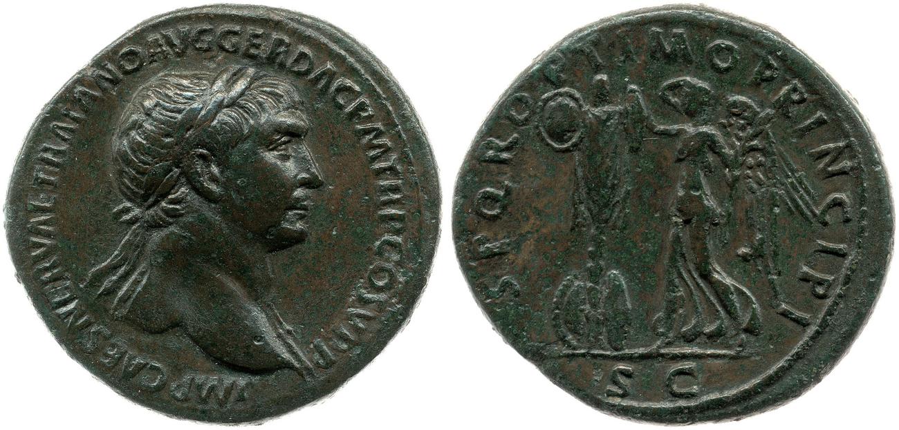 RIC II Trajan 523, аверс, bm
