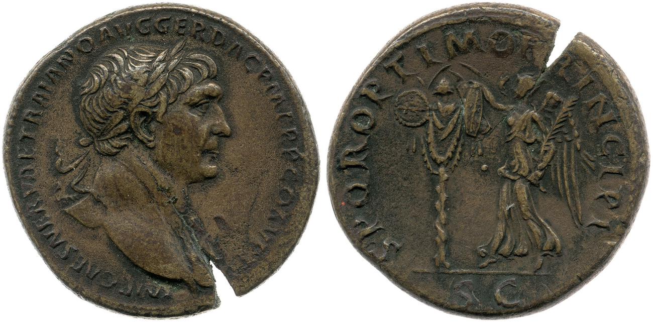 RIC II Trajan 523, аверс, bm