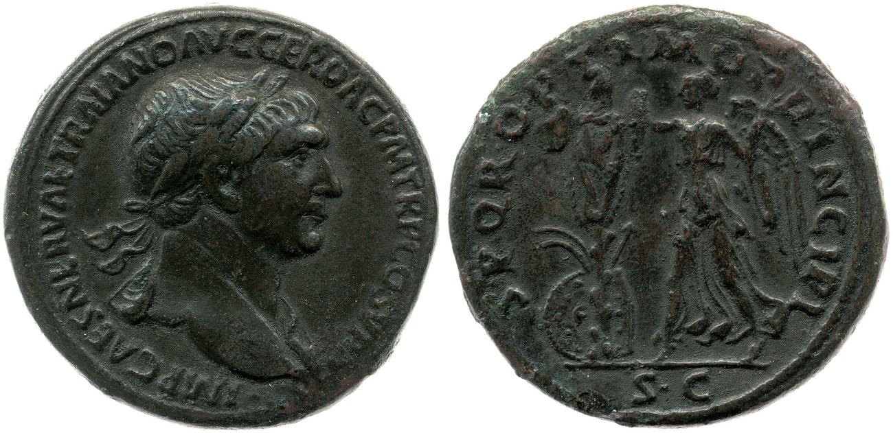 RIC II Trajan 523, аверс, bm