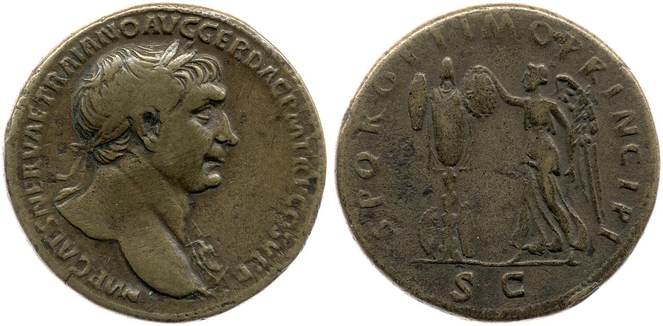 RIC II Trajan 523, аверс, bm