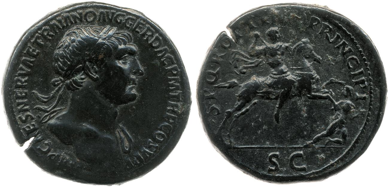 RIC II Trajan 534, аверс, bm