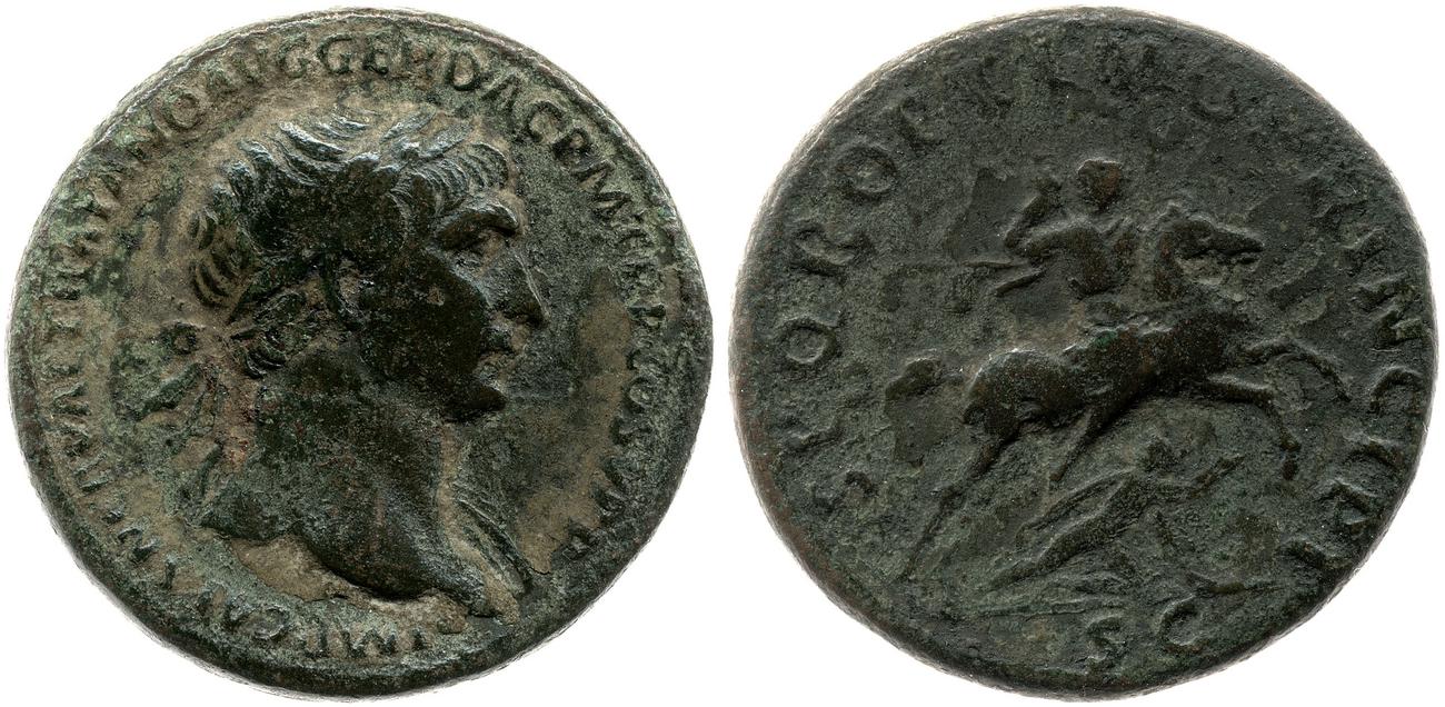 RIC II Trajan 543, аверс, bm