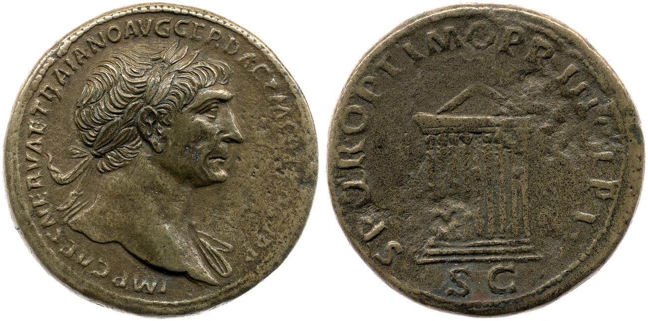 RIC II Trajan 575, аверс, bm