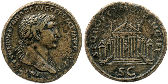 RIC II Trajan 577, реверс, bm