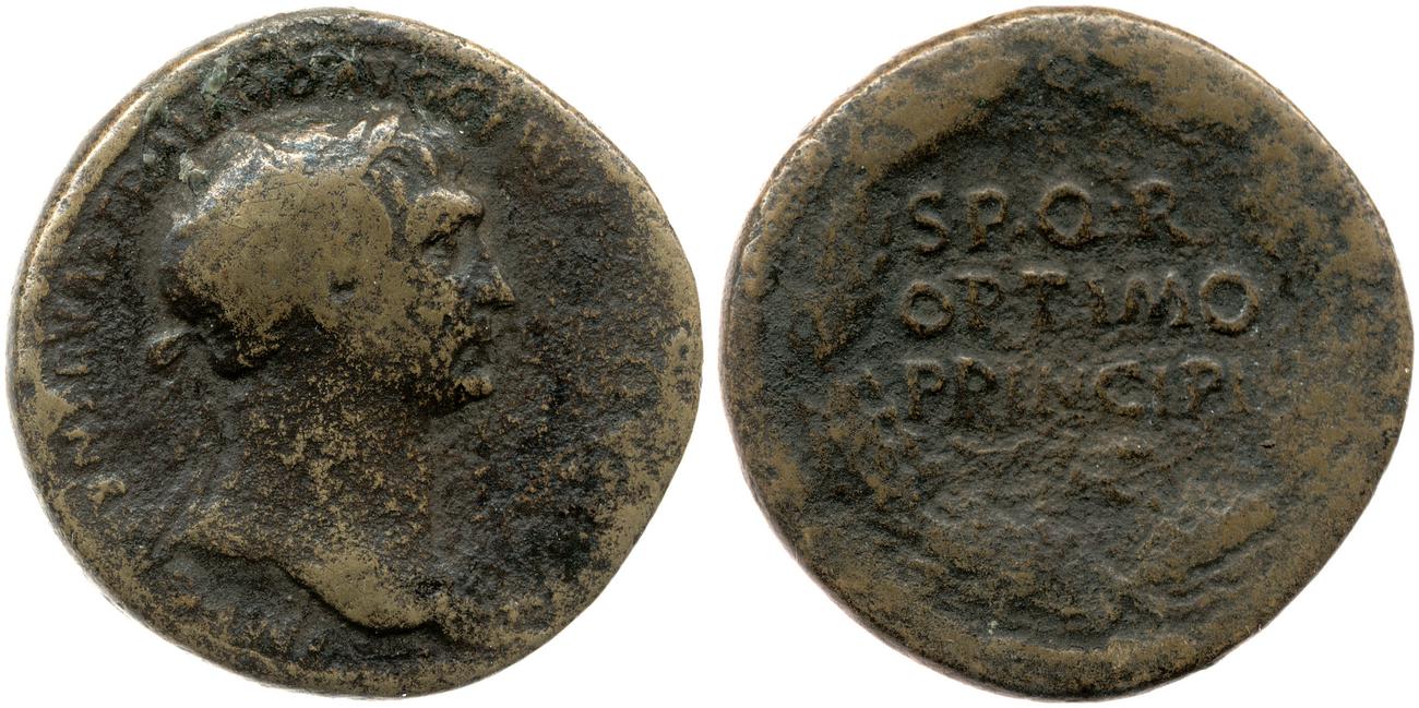 RIC II Trajan 476A, аверс, Британский музей
