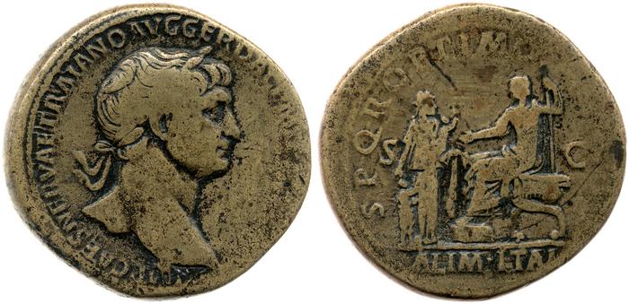 RIC II Trajan 461, реверс, Британский музей
