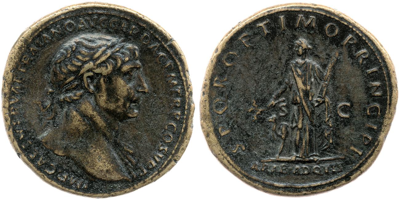 RIC II Trajan 466, аверс, bm