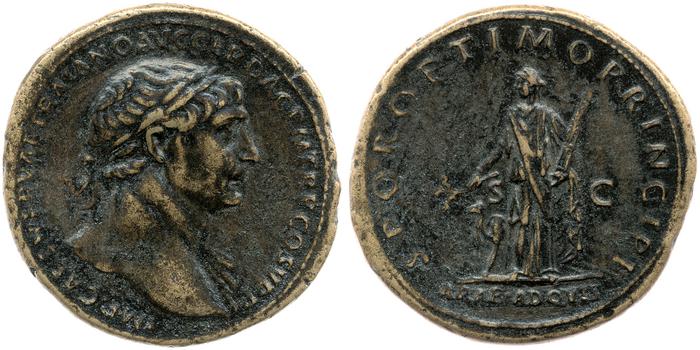 RIC II Trajan 466, реверс, bm