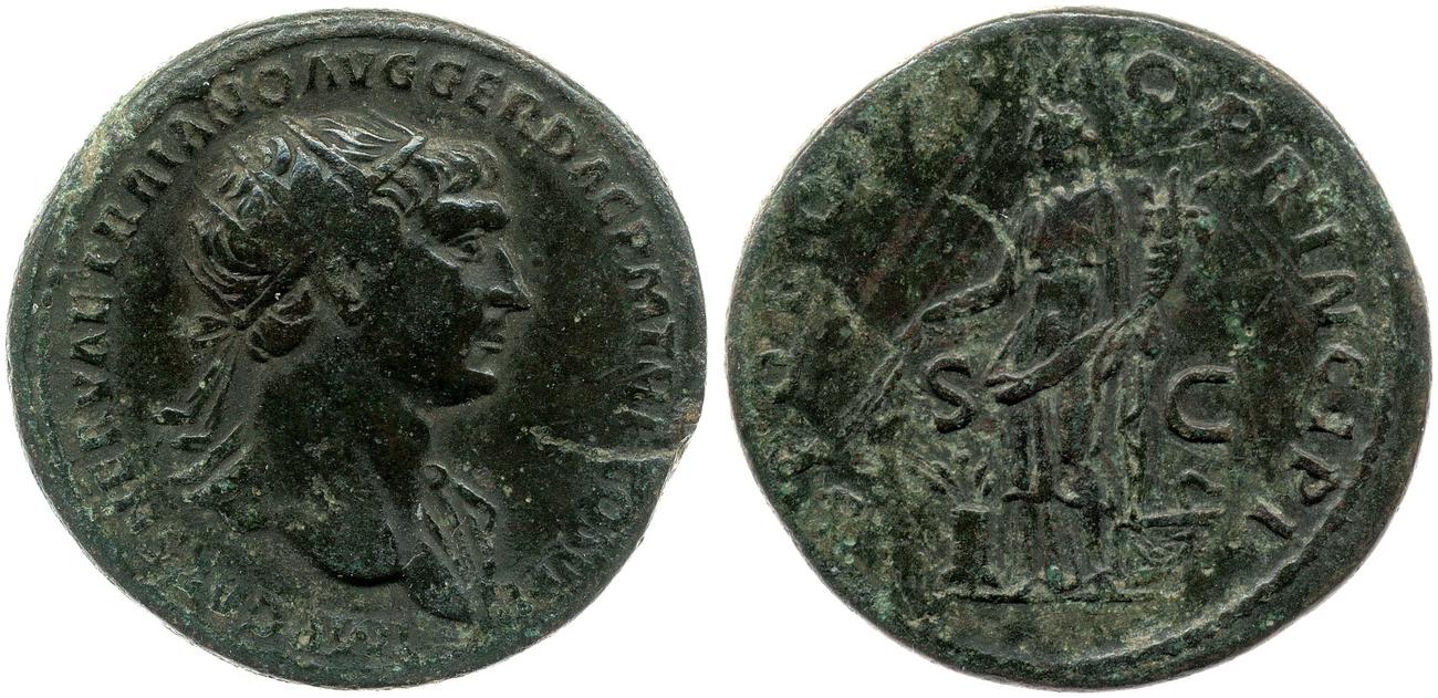 RIC II Trajan 494, аверс, bm