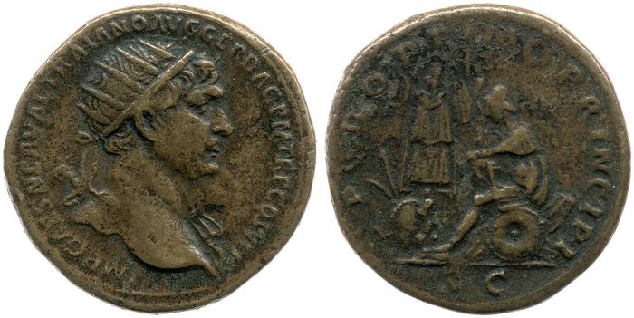 RIC II Trajan 563, реверс, bm