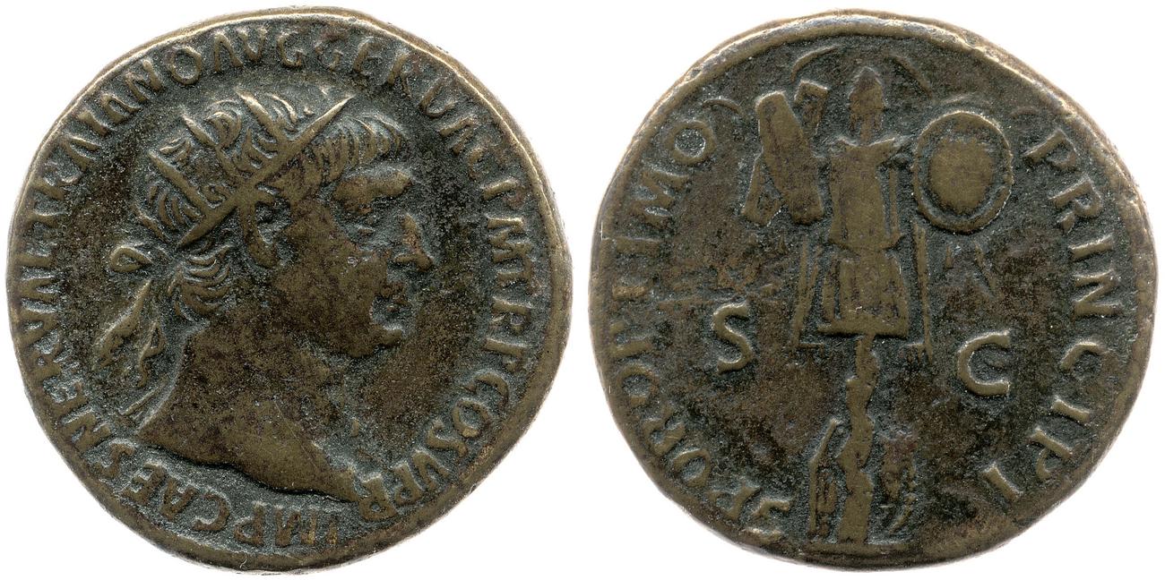 RIC II Trajan 587, аверс, bm