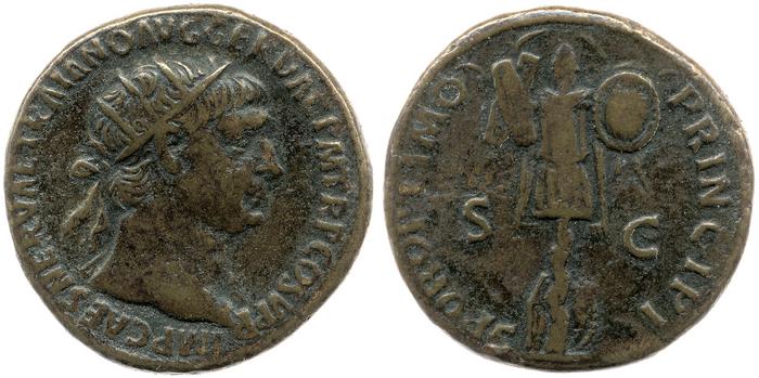 RIC II Trajan 587, реверс, bm