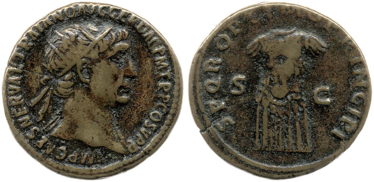 RIC II Trajan 582, аверс, bm