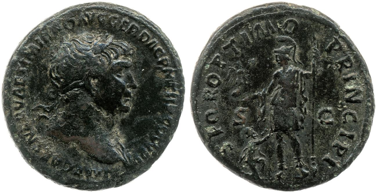 RIC II Trajan 486, аверс, bm