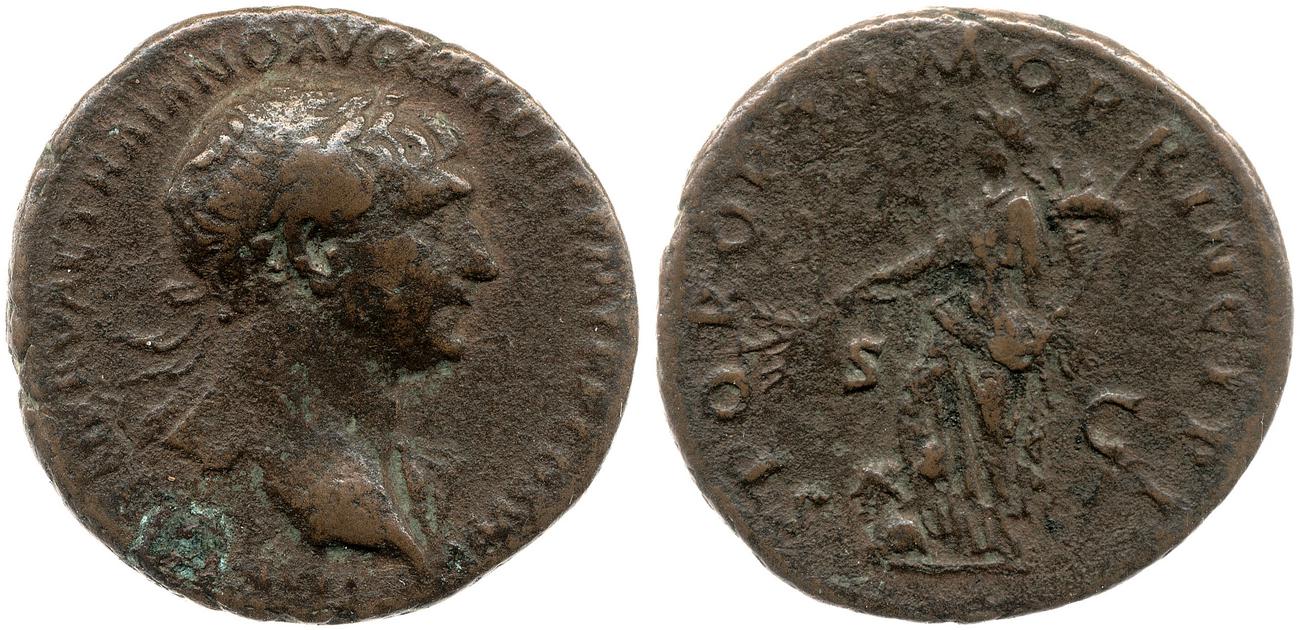 RIC II Trajan 503, аверс, bm