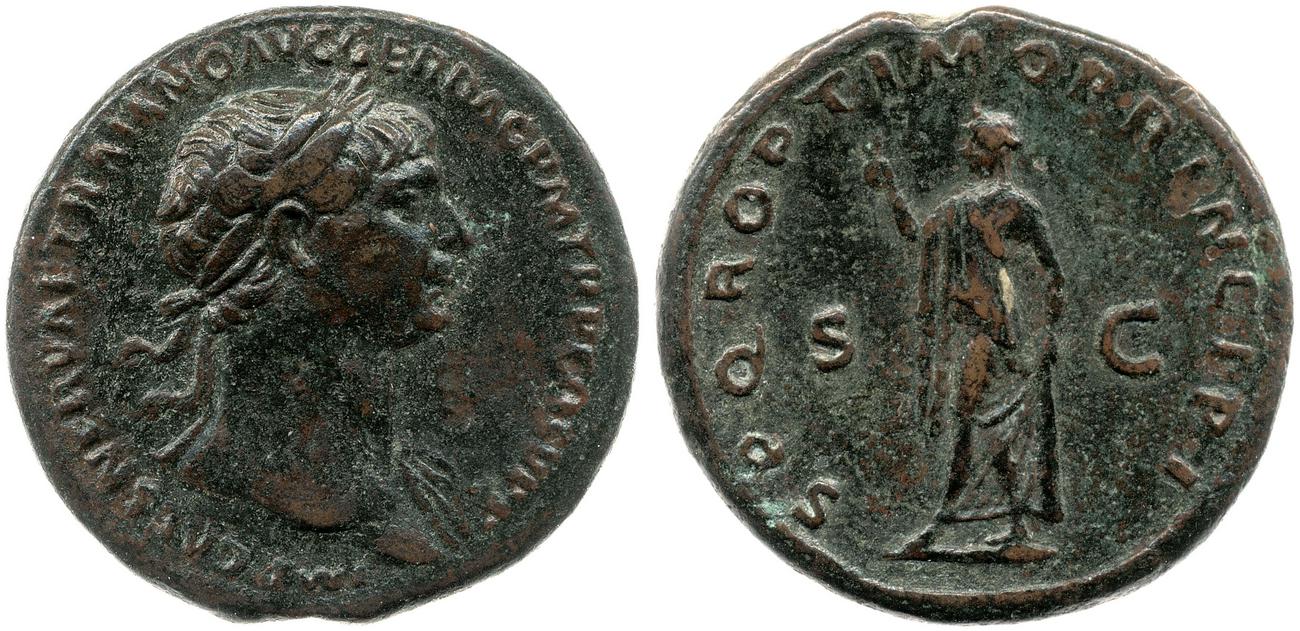 RIC II Trajan 519, аверс, bm