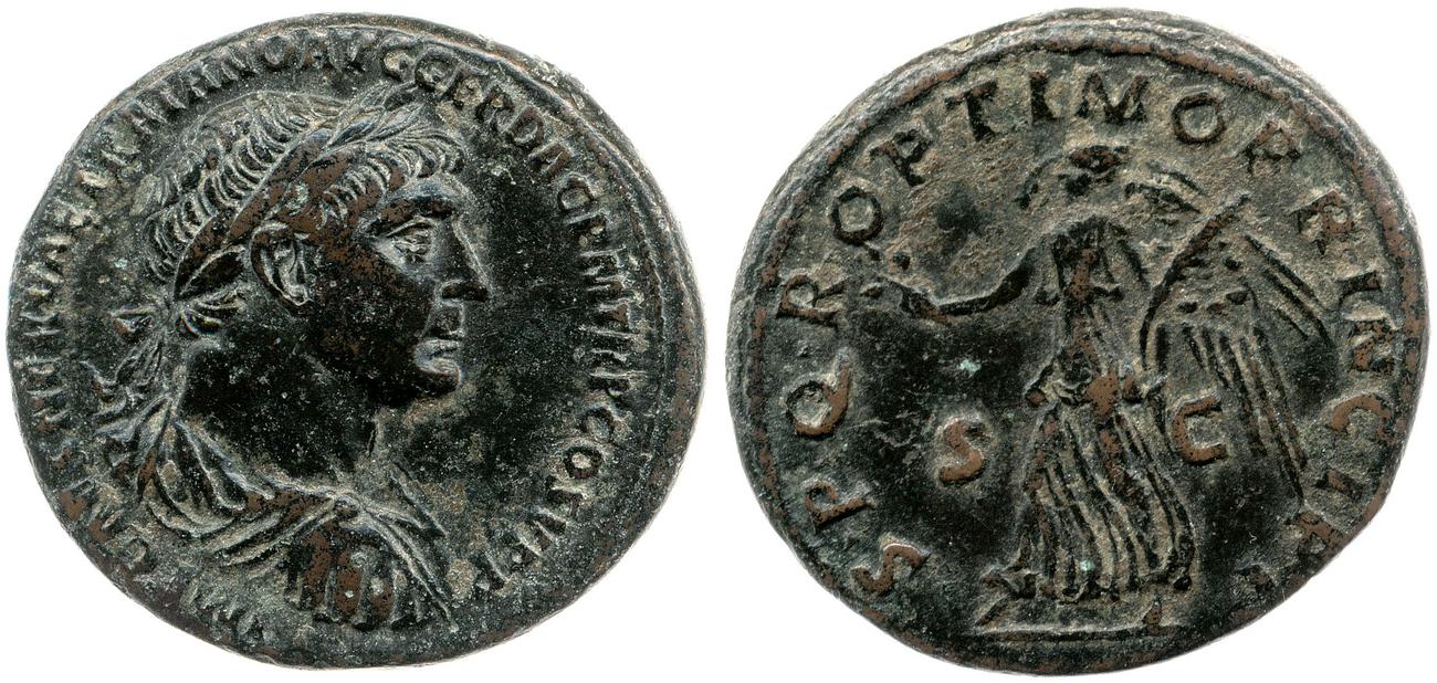 RIC II Trajan 522, аверс, bm