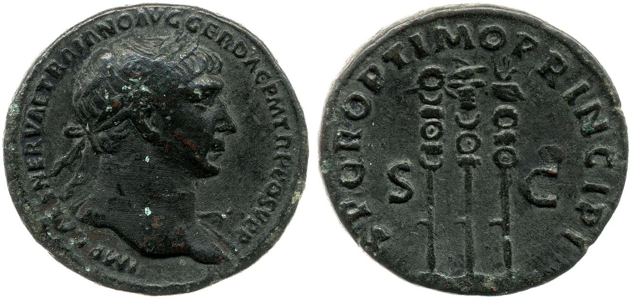 RIC II Trajan 588, аверс, bm