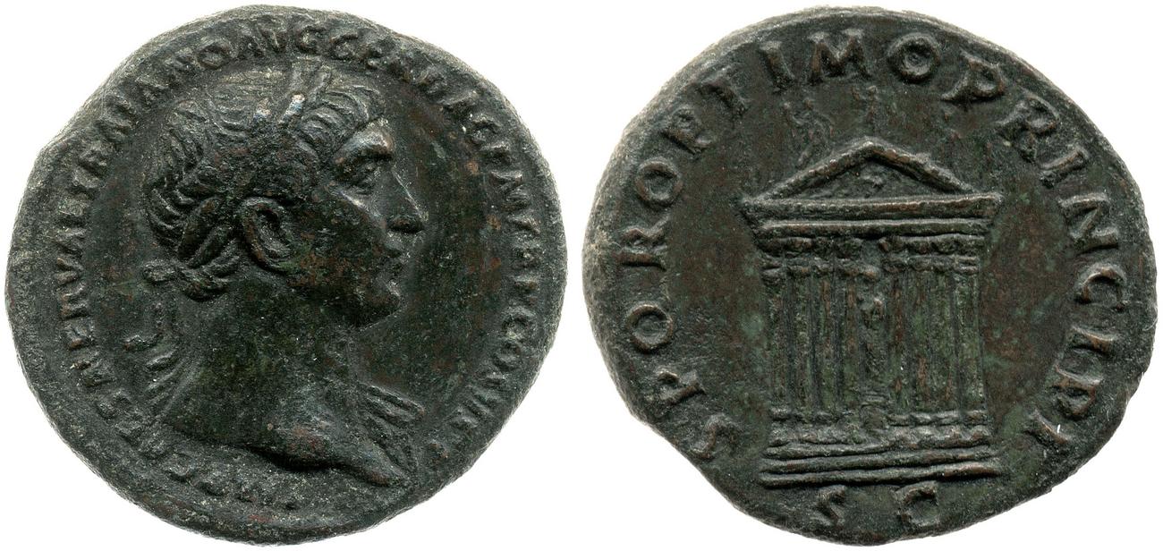 RIC II Trajan 575, аверс, bm
