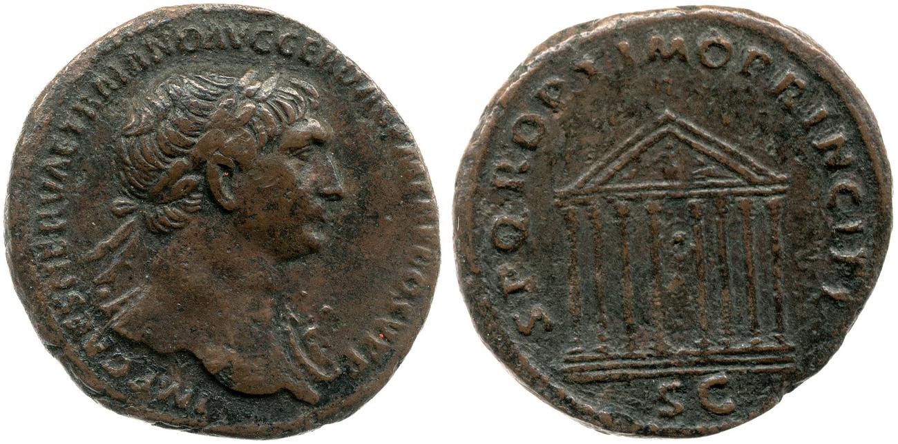 RIC II Trajan 575, аверс, bm