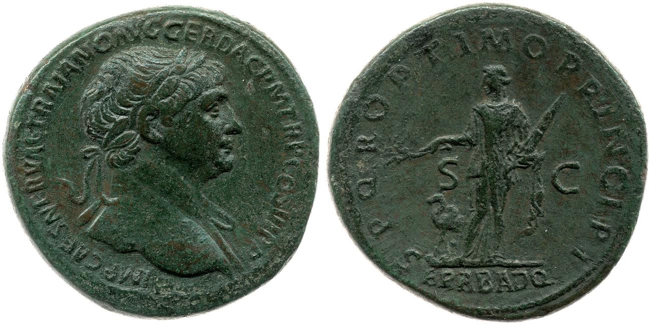 RIC II Trajan 610, аверс, bm