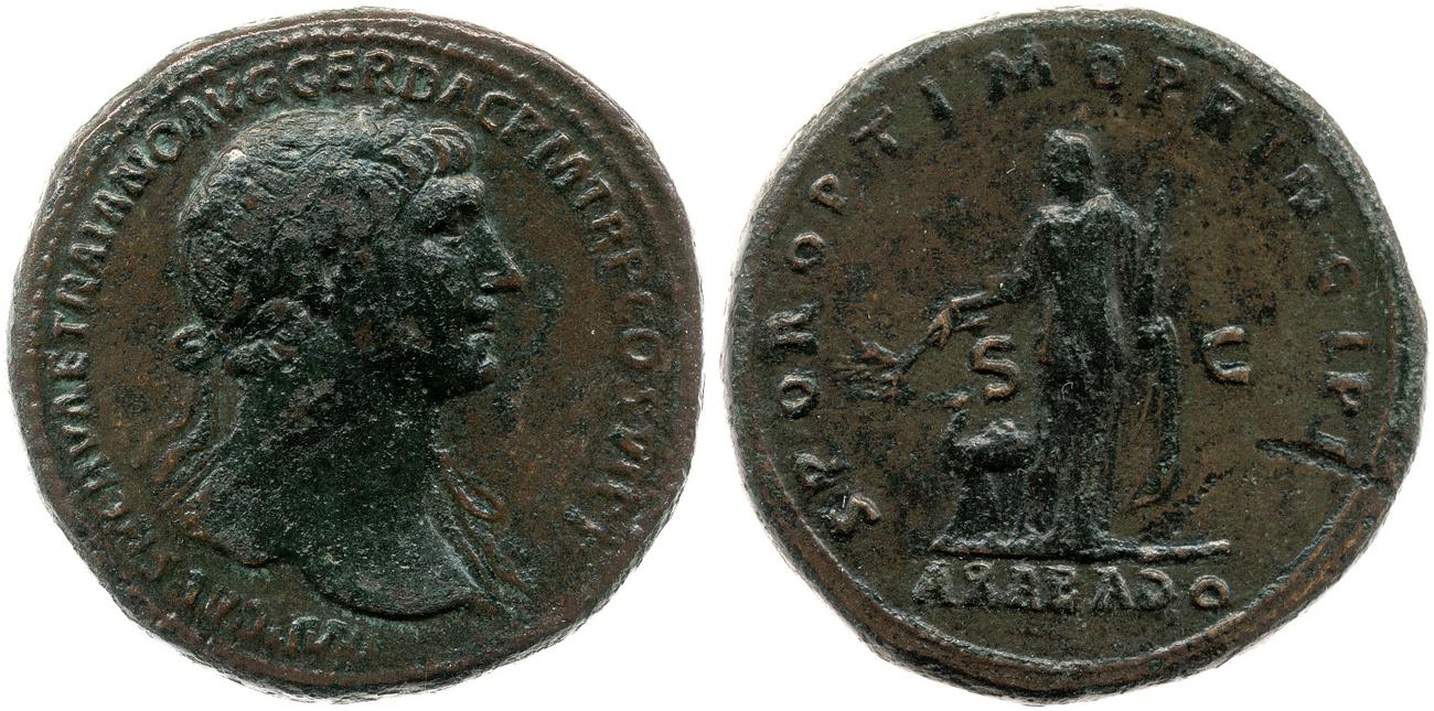 RIC II Trajan 610, аверс, bm
