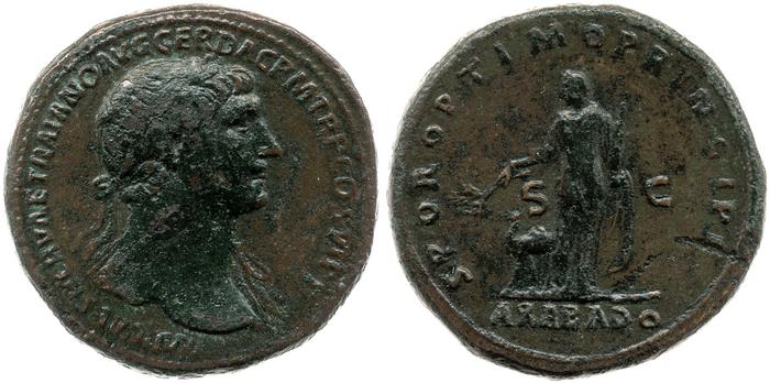 RIC II Trajan 610, реверс, bm