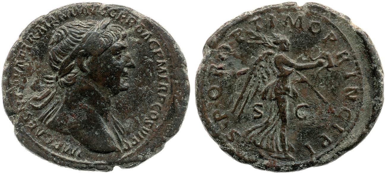 RIC II Trajan 593, аверс, bm