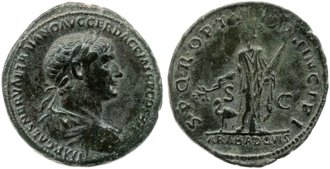 RIC II Trajan 614, аверс, bm